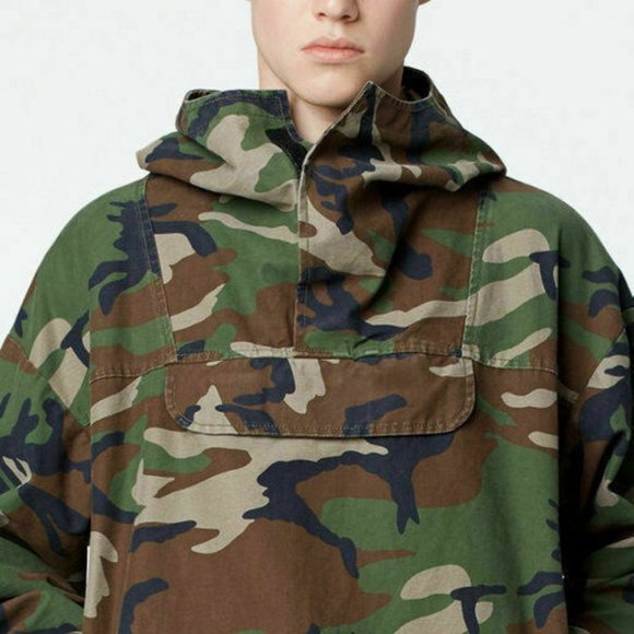 NWT Fear Of God FOG Oversized Camo Military Jacket Pullover - Picture 1 of 4